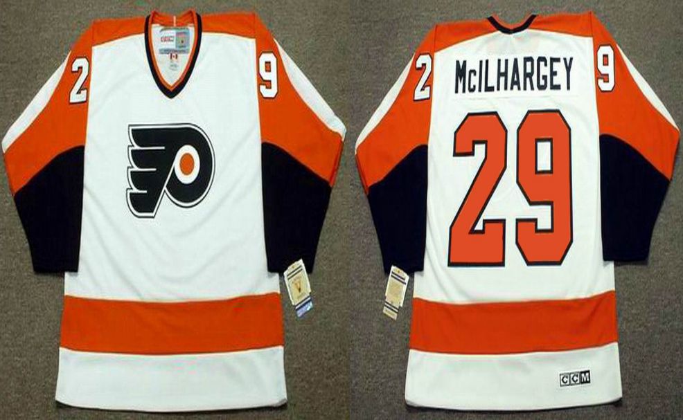 2019 Men Philadelphia Flyers #29 Mcilhargey White CCM NHL jerseys->philadelphia flyers->NHL Jersey
